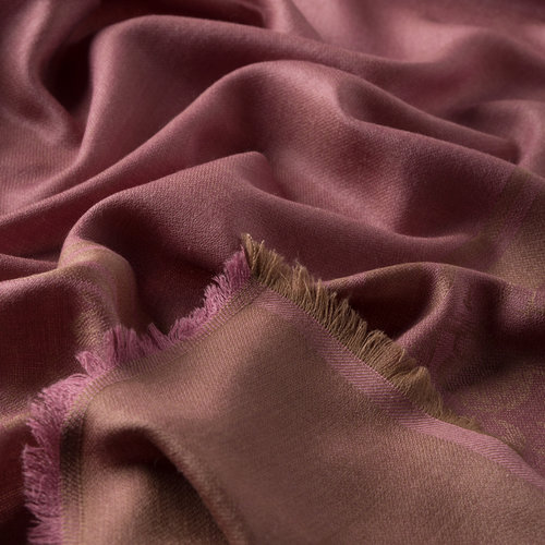 Dry Rose Floral Print Wool Silk Scarf