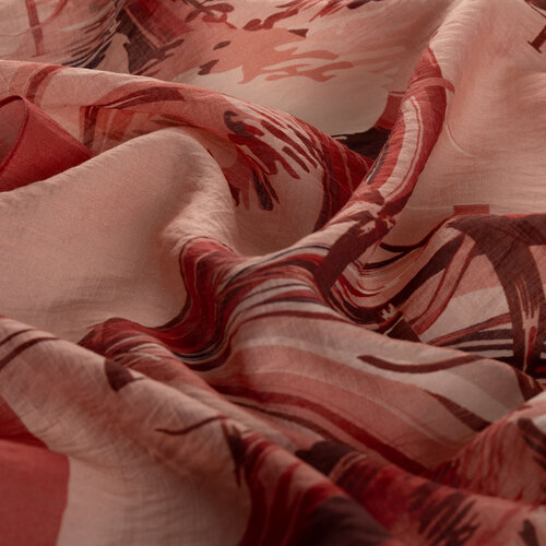 Dry Rose Flow Print Tencel Scarf