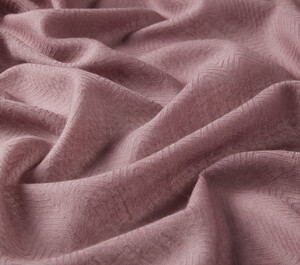 Dry Rose Herringbone Patterned Wool Silk Shawl - Thumbnail