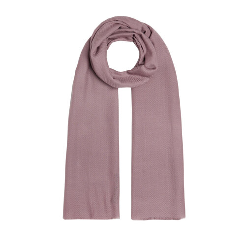 Dry Rose Herringbone Patterned Wool Silk Shawl