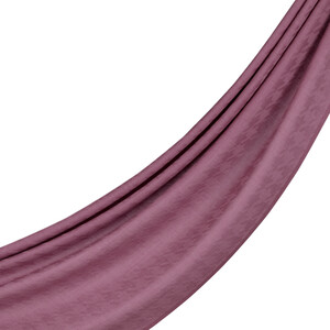 Dry Rose Houndstooth Patterned Wool Silk Scarf - Thumbnail