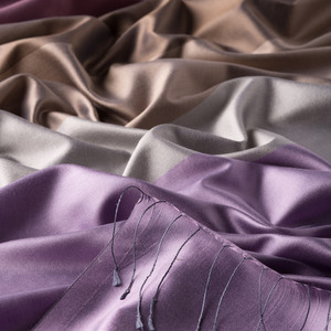Dry Rose Kushak Striped Silk Scarf - Thumbnail