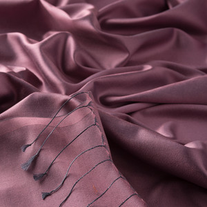 Dry Rose Plain Silk Scarf - Thumbnail