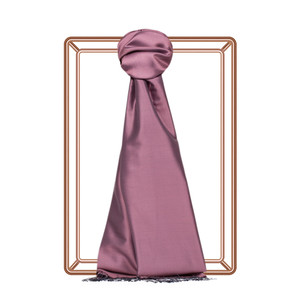 Dry Rose Plain Silk Scarf - Thumbnail