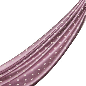 Dry Rose Polka Dot Silk Scarf - Thumbnail
