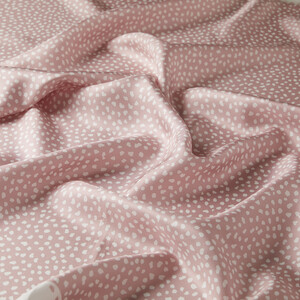 Dry Rose Polka-Dot Twill Silk Scarf - Thumbnail