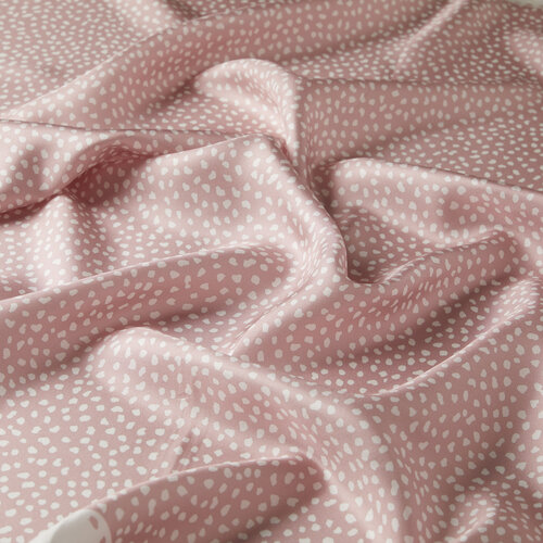 Dry Rose Polka-Dot Twill Silk Scarf