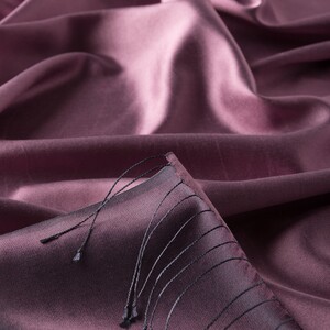 Dry Rose Reversible Silk Neck Scarf - Thumbnail