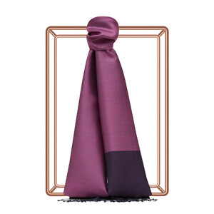 Dry Rose Reversible Silk Scarf - Thumbnail