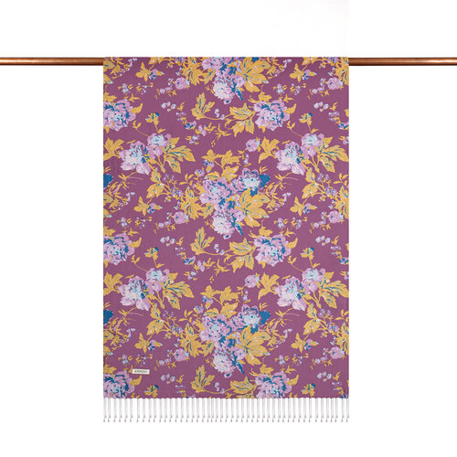 Dry Rose Rose Bloom Print Silk Scarf