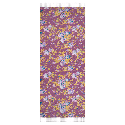 Dry Rose Rose Bloom Print Silk Scarf