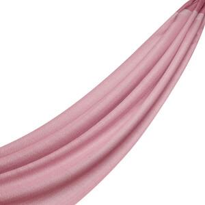 Dry Rose Thin Herringbone Wool Silk Scarf - Thumbnail