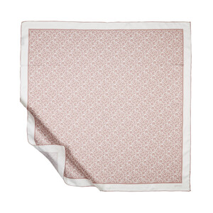 Dry Rose Typo Monogram Silk Twill Scarf - Thumbnail