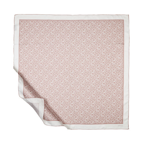 Dry Rose Typo Monogram Silk Twill Scarf