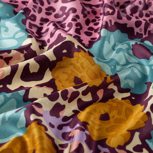 Dry Rose Wild Rose Print Silk Scarf - Thumbnail