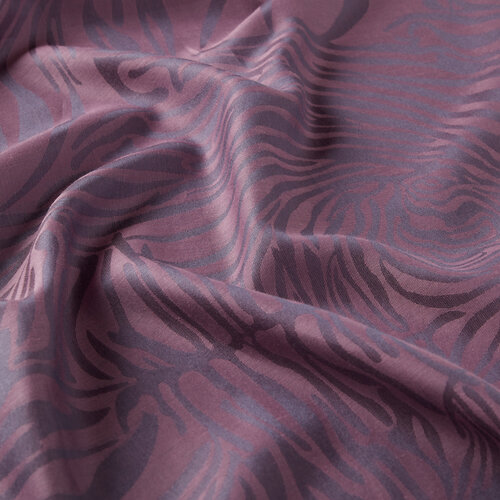 Dry Rose Zebra Print Cotton Silk Scarf