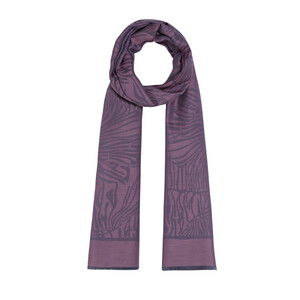 ipekevi - Dry Rose Zebra Print Cotton Silk Scarf (1)