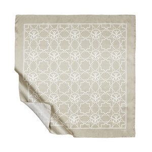 Duck Green Seljuk Monogram Silk Twill Scarf - Thumbnail