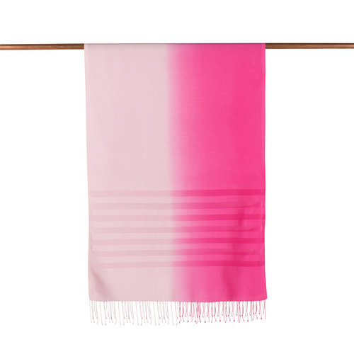 Dusty Pink Mono Striped Silk Scarf
