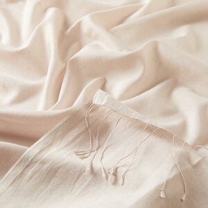 Dusty Pink Plain Cotton Silk Scarf - Thumbnail