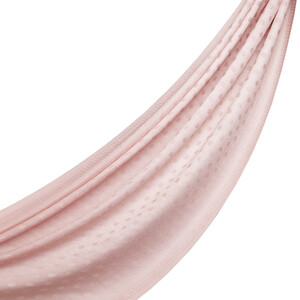 Dusty Pink Polka Wool Silk Scarf - Thumbnail