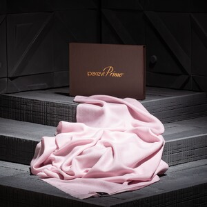 Dusty Pink Wool Silk Scarf - Thumbnail