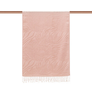 ipekevi - Dusty Pink Zebra Jacquard Silk Scarf (1)