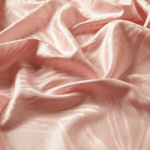 Dusty Pink Zebra Jacquard Silk Scarf - Thumbnail