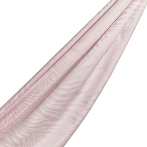 Dusty Pink Zebra Print Cotton Silk Scarf - Thumbnail