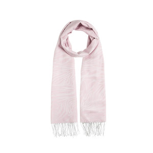 Dusty Pink Zebra Print Cotton Silk Scarf - Thumbnail