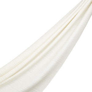 ipekevi - Ecru Wool Silk Scarf (1)