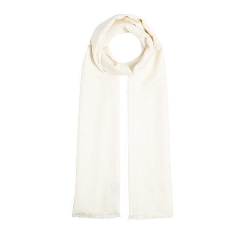 Ecru Wool Silk Scarf