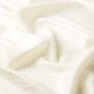 Ecru Wool Silk Scarf - Thumbnail