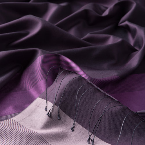 Eggplant Purple Elitist Striped Silk Scarf