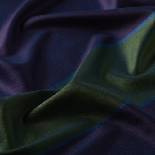 Eggplant Purple Striped Silk Scarf