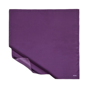 Elegant Purple Frame Silk Twill Scarf - Thumbnail