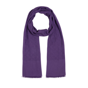 Elegant Purple Maze Print Cotton Scarf - Thumbnail