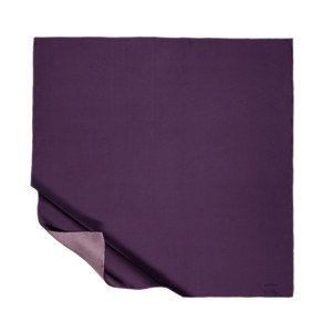 Elegant Purple Plain Silk Twill Scarf - Thumbnail