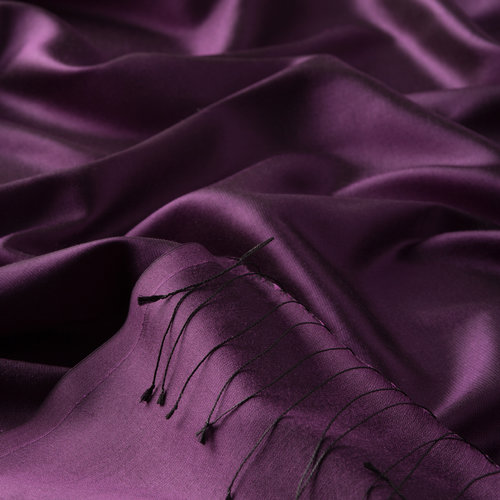 Elegant Purple Shantung Silk Scarf