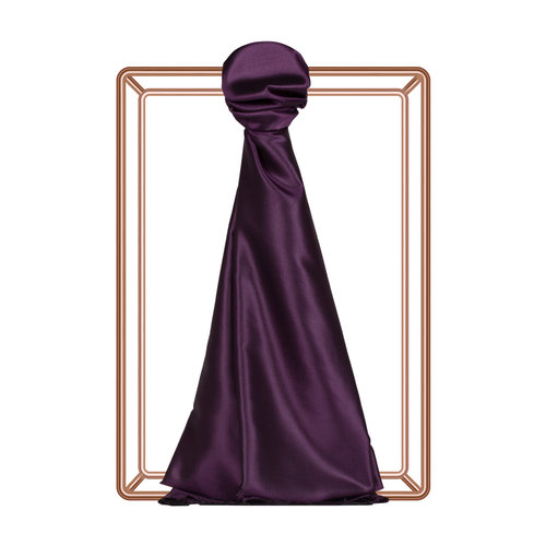 Elegant Purple Shantung Silk Scarf