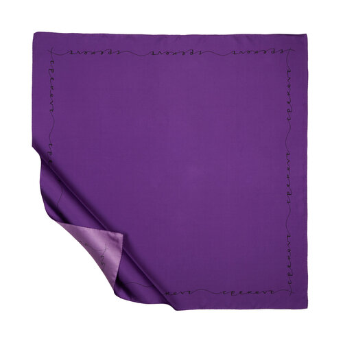 Elegant Purple Signature Silk Twill Scarf