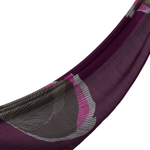Elegant Purple Silk Tree Pattern Tencel Scarf - Thumbnail
