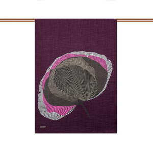 Elegant Purple Silk Tree Pattern Tencel Scarf - Thumbnail