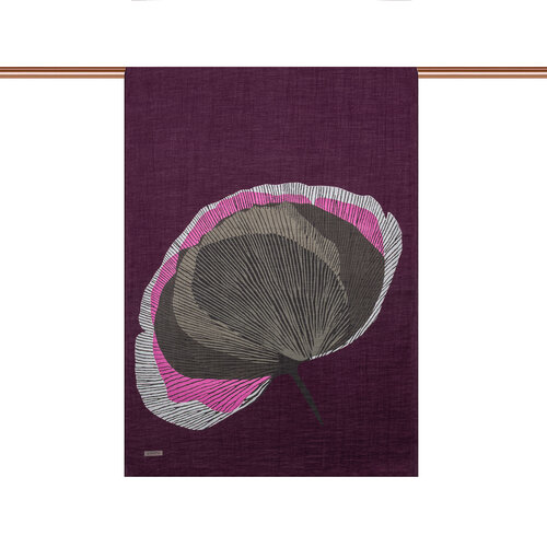 Elegant Purple Silk Tree Pattern Tencel Scarf
