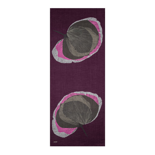 Elegant Purple Silk Tree Pattern Tencel Scarf