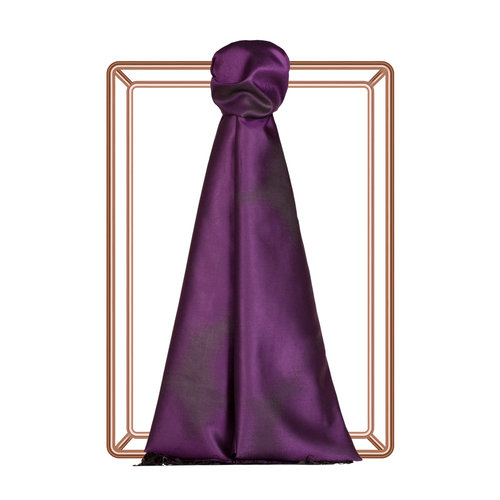 Elegant Purple Spray Paint Print Silk Scarf