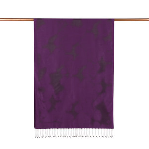 ipekevi - Elegant Purple Spray Paint Print Silk Scarf (1)