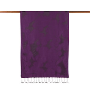 Elegant Purple Spray Paint Print Silk Scarf - Thumbnail