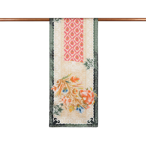 Embroidery Silk Twill Scarf Model 03