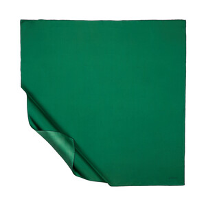 Emerald Green Plain Silk Twill Scarf - Thumbnail